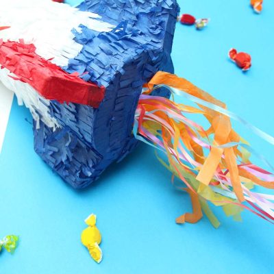 Πινιάτα Διάστημα- Πύραυλος με κορδέλες