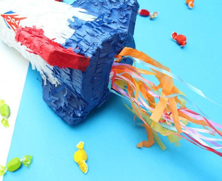 Πινιάτα Διάστημα- Πύραυλος με κορδέλες