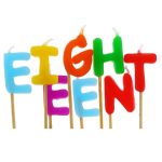 Πολύχρωμα Κεράκια Eighteen 8 τεμ