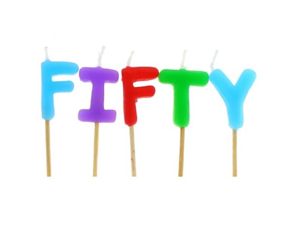 Πολύχρωμα Κεράκια Fifty 5 τεμ
