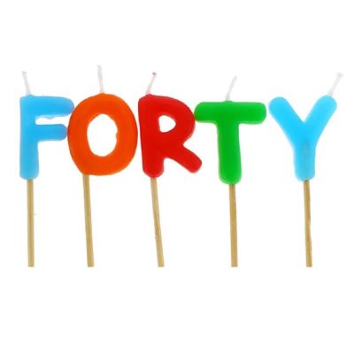 Πολύχρωμα Κεράκια Forty 5 τεμ