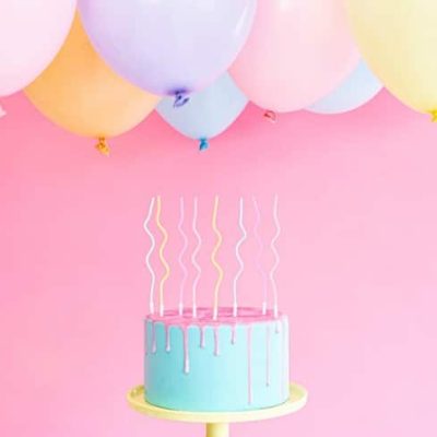 Πολύχρωμα Ψηλά Κεράκια Curl 8 τεμ