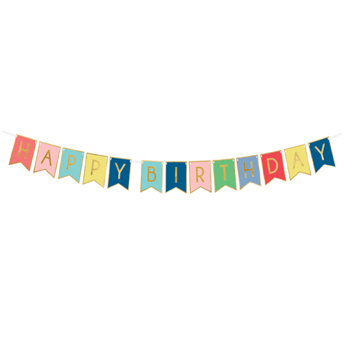 Πολύχρωμο μπάνερ Happy Birthday 175cm