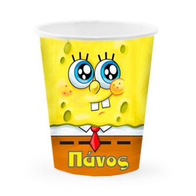 Ποτήρια με όνομα Μπόμπ Σφουγγαράκης (8 τεμ)