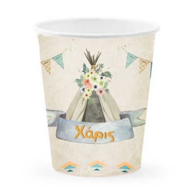 Ποτήρια Ινδιάνικη Σκηνή με όνομα (8 τεμ)