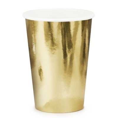 Ποτήρια πάρτυ Χρυσά 6 τεμ
