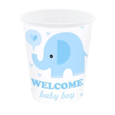 Ποτήρια πάρτυ Ελεφαντάκι - Baby Boy 6 τεμ