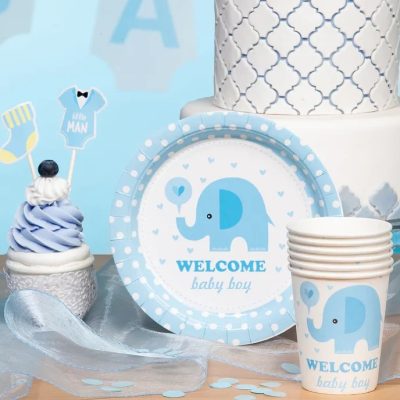 Ποτήρια πάρτυ Ελεφαντάκι - Baby Boy 6 τεμ