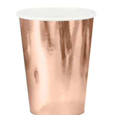 Ποτήρια πάρτυ Rosegold 6 τεμ