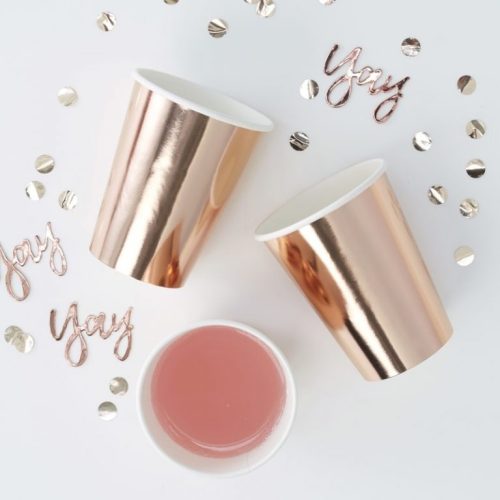 Ποτήρια πάρτυ Rosegold 6 τεμ
