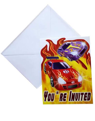 Προσκλήσεις πάρτυ Αυτοκίνητα ράλλυ 8 τεμ