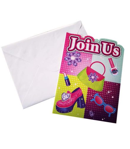 Προσκλήσεις πάρτυ Glamour girl 8 τεμ