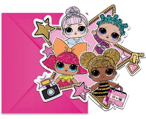 Προσκλήσεις πάρτυ με Φάκελο LOL Surprise 6 τεμ