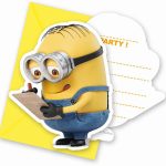 Προσκλήσεις πάρτυ με Φάκελο Minions 6 τεμ