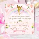 Προσκλητήριο βάπτισης - χρυσή Νεράιδα