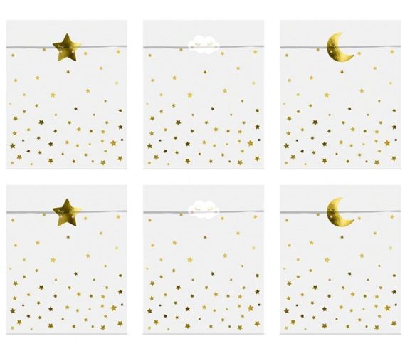 Σακουλίτσες με αυτοκόλλητο Little Star 6 τεμ