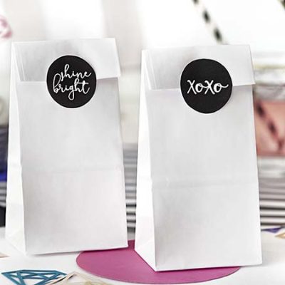 Σακουλίτσες με αυτοκόλλητο Shine Bright 6 τεμ