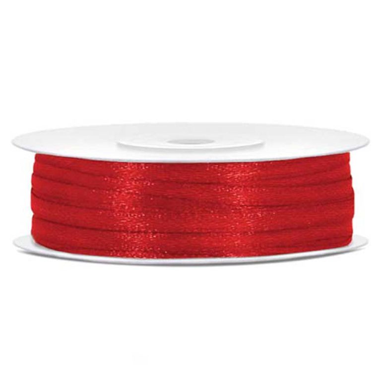 Σατέν κόκκινη κορδέλα 50m