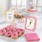 Σετ διακόσμησης μπουφέ 1st Birthday ροζ 12 τεμ