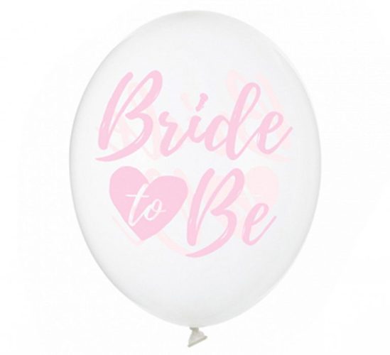 Σετ Διάφανα με ροζ Μπαλόνια Bride to Be 6 τεμ