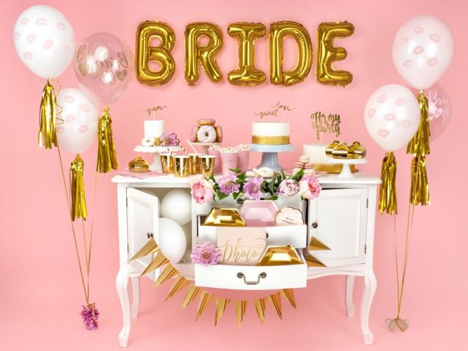 Σετ Διάφανα με ροζ Μπαλόνια Bride to Be 6 τεμ