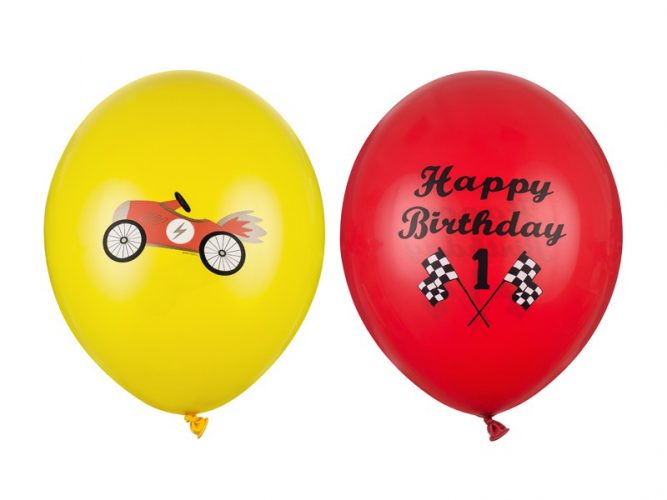 Σετ μπαλόνια Happy Birthday Cars mix 6 τεμ