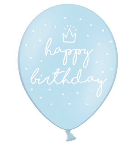 Σετ Μπαλόνια Happy Birthday γαλάζιο 6 τεμ