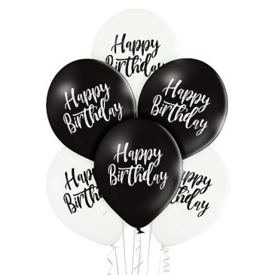 Σετ μπαλόνια Happy Birthday μπάνερ 6 τεμ