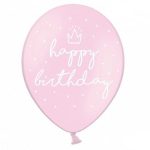 Σετ Μπαλόνια Happy Birthday ροζ 6 τεμ