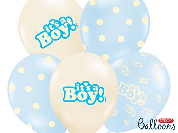Σετ Μπαλόνια τυπωμένα It's a Boy 6 τεμ