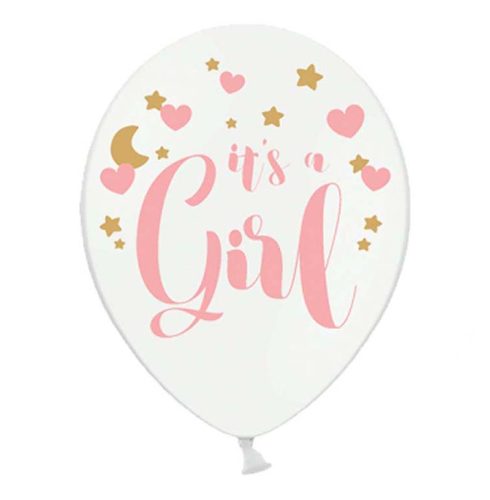 Σετ Μπαλόνια τυπωμένα It's a Girl 6 τεμ