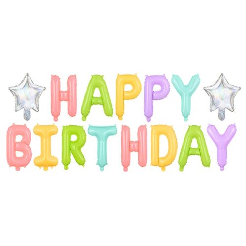 Σετ μπαλονιών Happy Birthday πολύχρωμα 15 τεμ