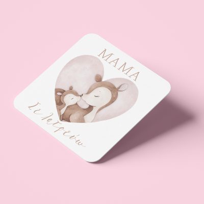 Σουβέρ από φελλό για μαμά - Ελαφάκια vintage