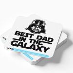 Ξύλινο Σουβέρ - Best Dad in the Galaxy