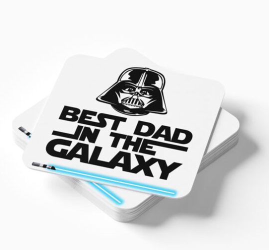Ξύλινο Σουβέρ - Best Dad in the Galaxy