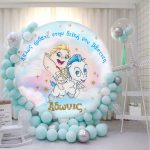Στρογγυλή Αφίσα Βάπτισης - baby Ηρακλής - Image 2