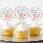 Topper Cupcake Αρκουδάκι (6 τεμ)