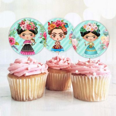 Topper Cupcake Frida Kahlo (6 τεμ)
