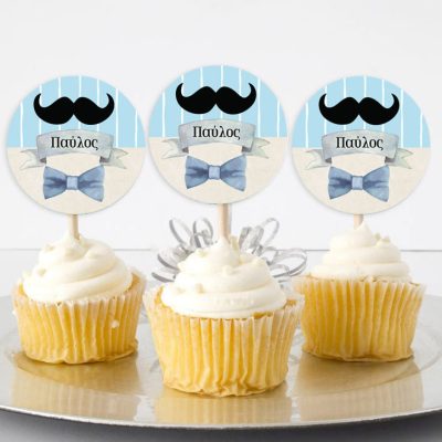 Topper Cupcake Little Man (6 τεμ)