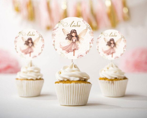 Topper Cupcake Νεραϊδοχώρα (6 τεμ)