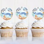Topper Cupcake Θάλασσα (6 τεμ)