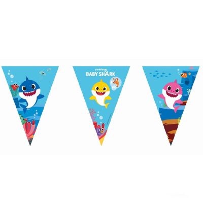 Τριγωνικά Σημαιάκια Baby Shark 2.3m