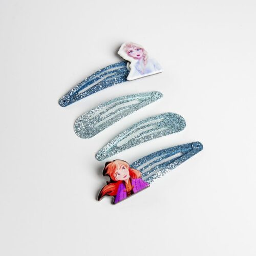 Τσιμπιδάκια μαλλιών Frozen Anna & Elsa (4 τεμ)