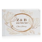 Βιβλίο Ευχών γάμου - Χρυσή Παιώνια