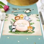 Χάρτινα Σουπλά Βάπτισης Ζώα της Ζούγκλας