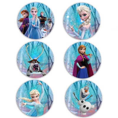 Ξύλινες Κονκάρδες Frozen (6 τεμ)