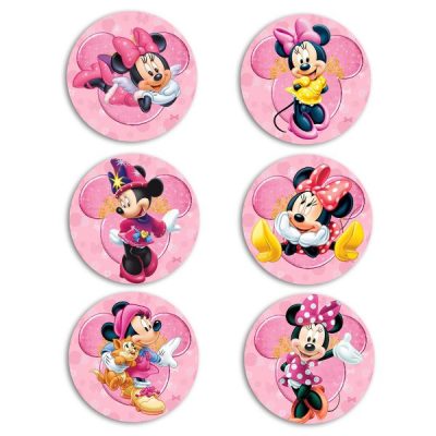 Ξύλινες Κονκάρδες Minnie Mouse (6 τεμ)