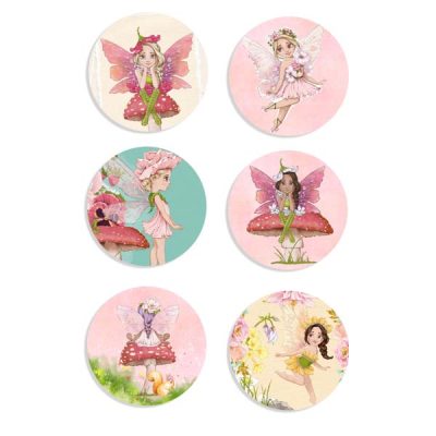 Ξύλινες Κονκάρδες Νεράιδες (6 τεμ)