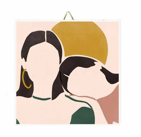 Ξύλινο Καδράκι "Mother & Daughter"