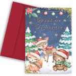 Χριστουγεννιάτικη Κάρτα - Ζωάκια του Δάσους